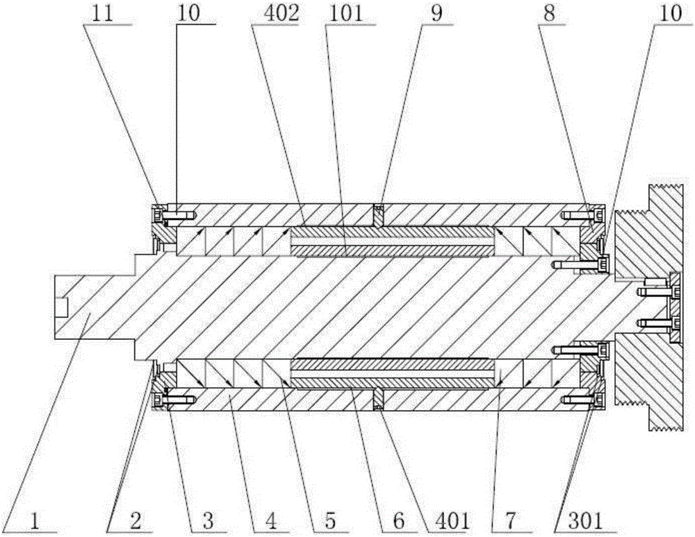 Main shaft structure for high-precision machine tool
