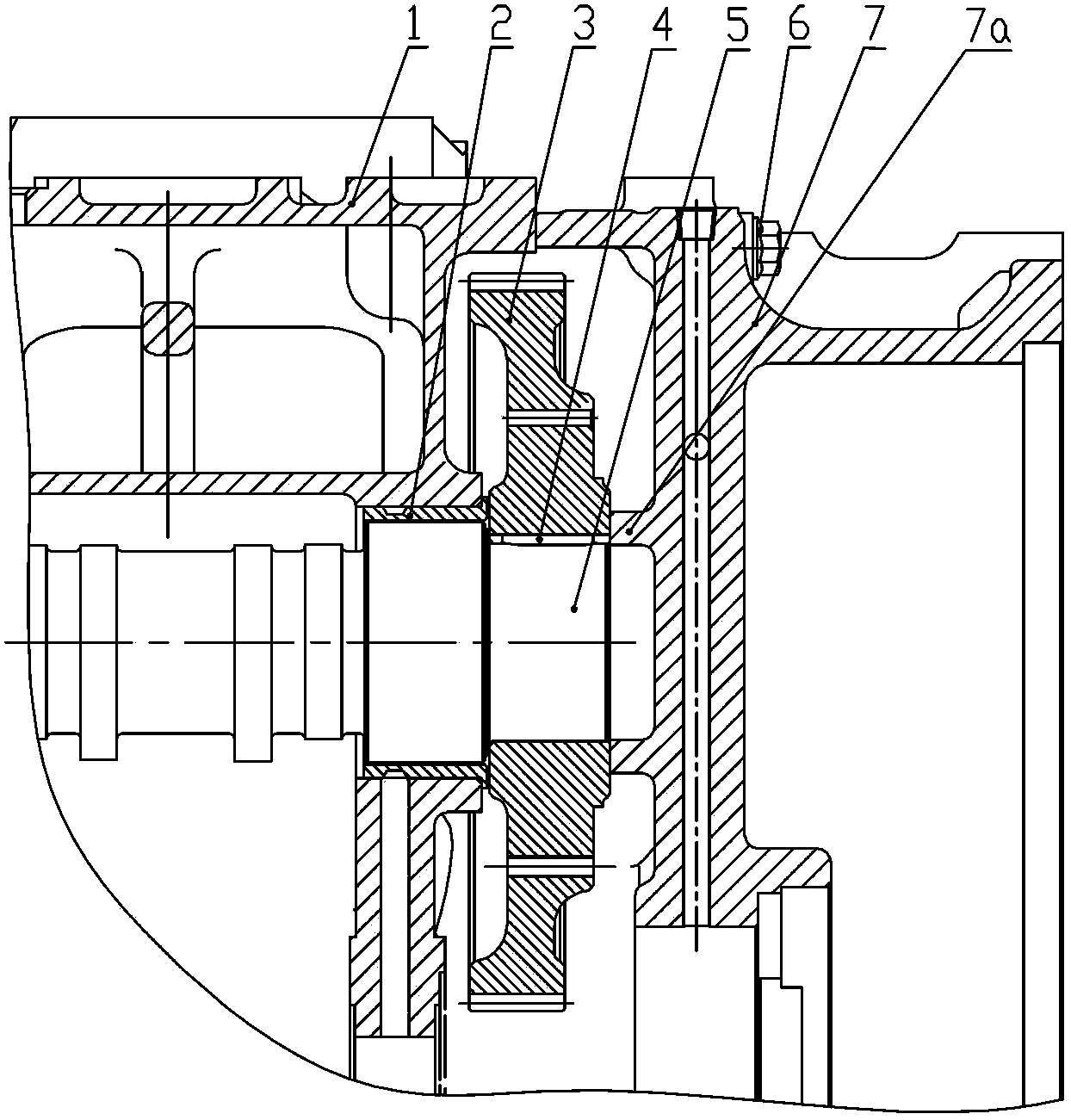 Axial positioning and connecting structure of cam shaft