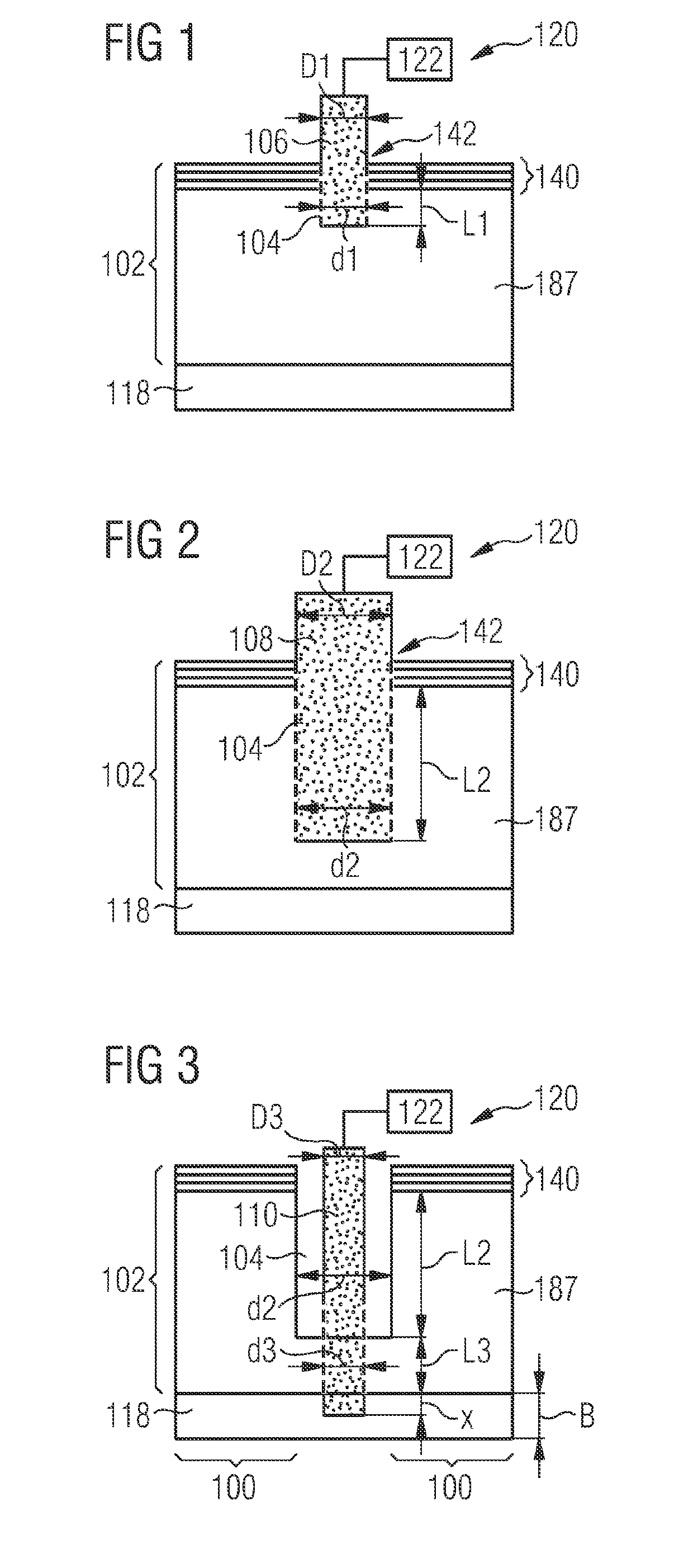 Separation of workpiece with three material removal stages