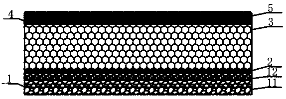 Prefabricated coil polyurethane runway surface layer and construction process thereof