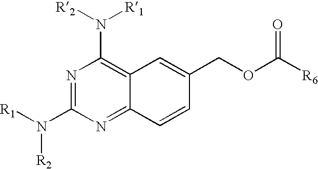 Diaminoquinazoline esters for use as dihydrofolate reductase inhibitors