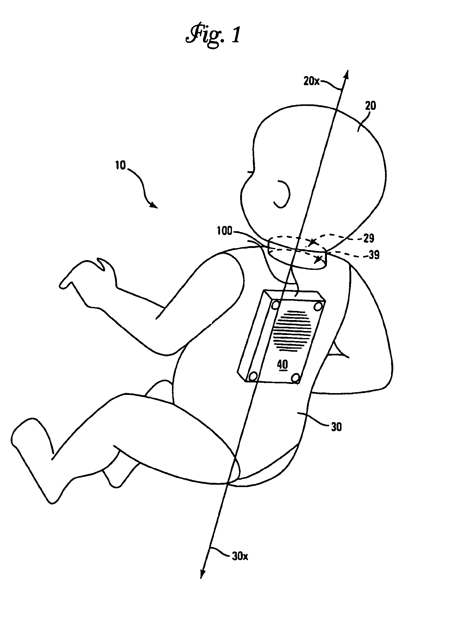 Infant simulator with floppy neck assembly having a full range of motion