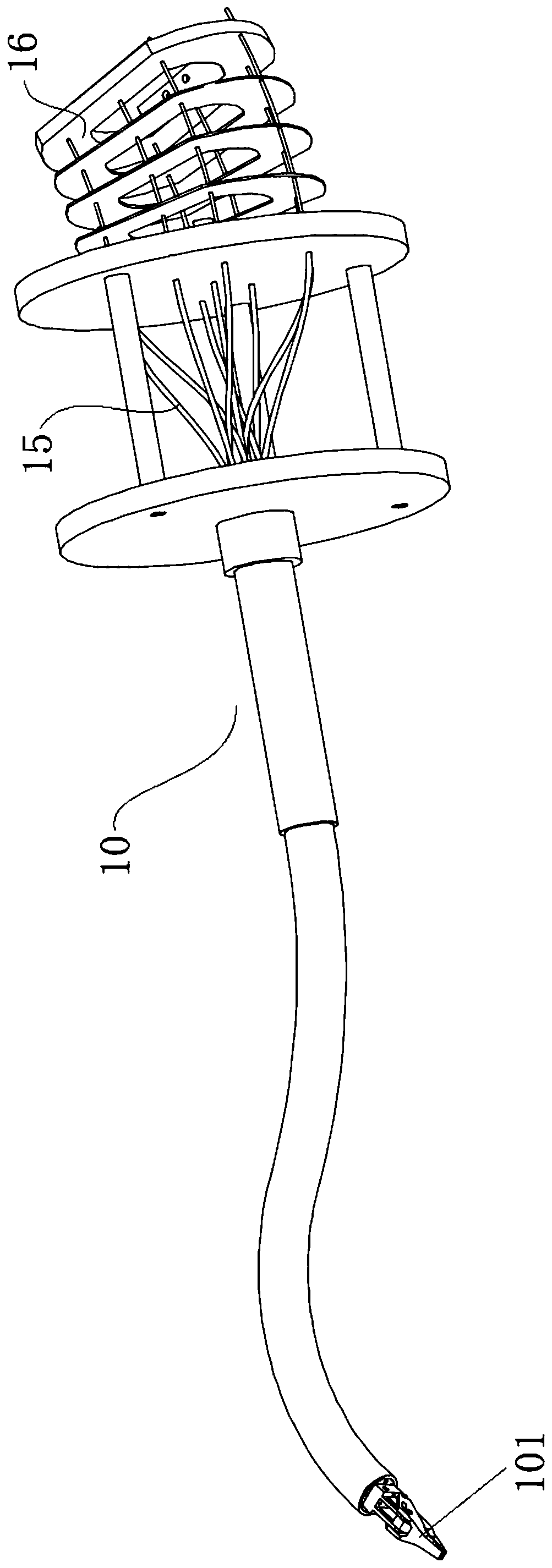 A flexible surgical tool with structural bone intersection arrangement
