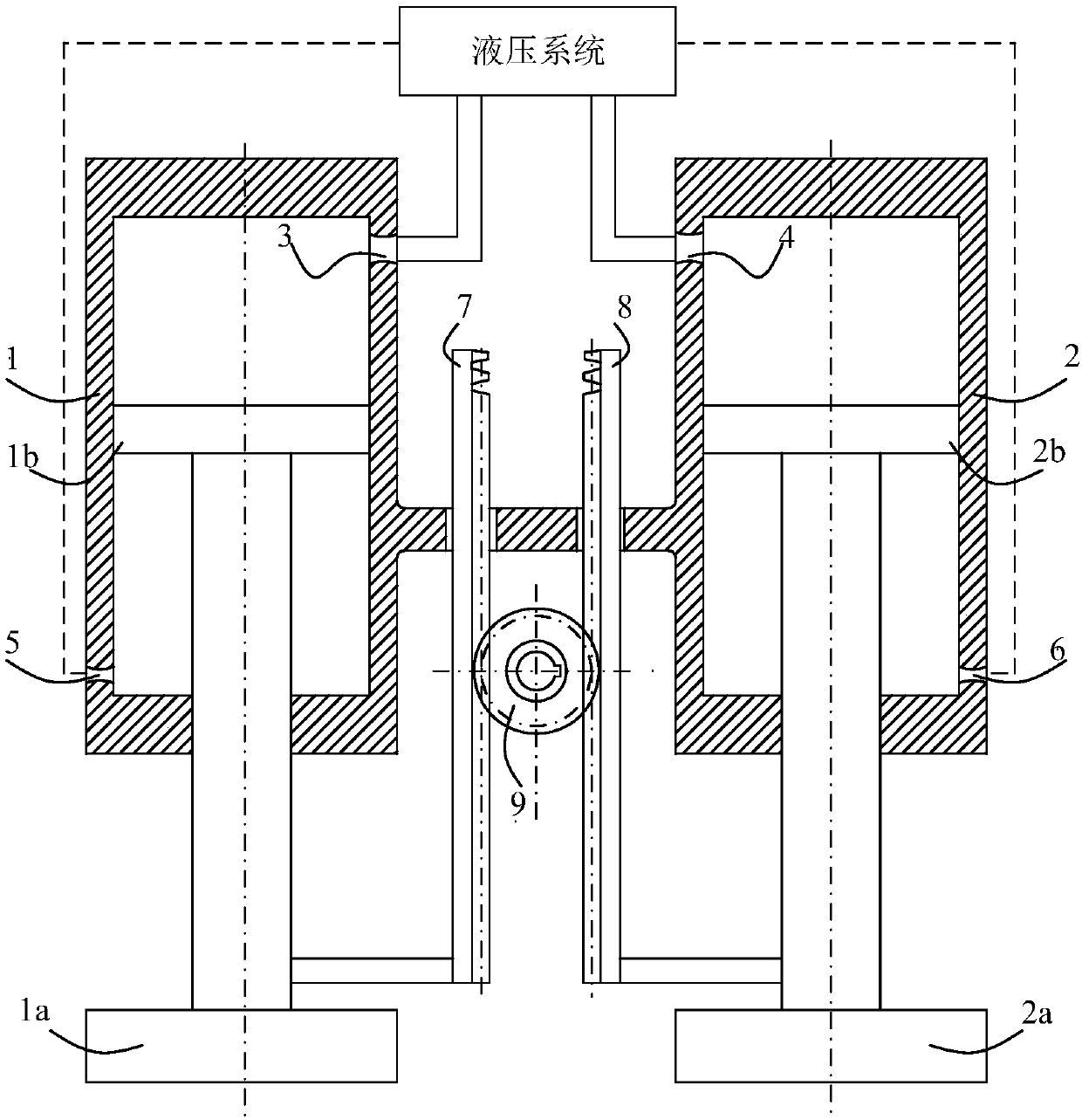 Executing system and control method for double-station press with machine-liquid mixing