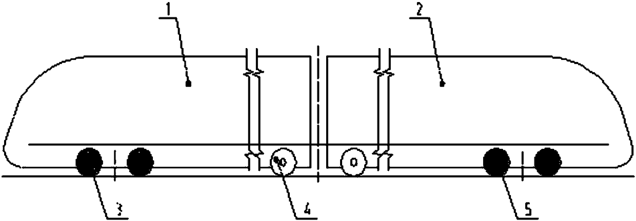 Intermediate articulated bogie with small-curve negotiation capability of six-axle high-floor light rail vehicle