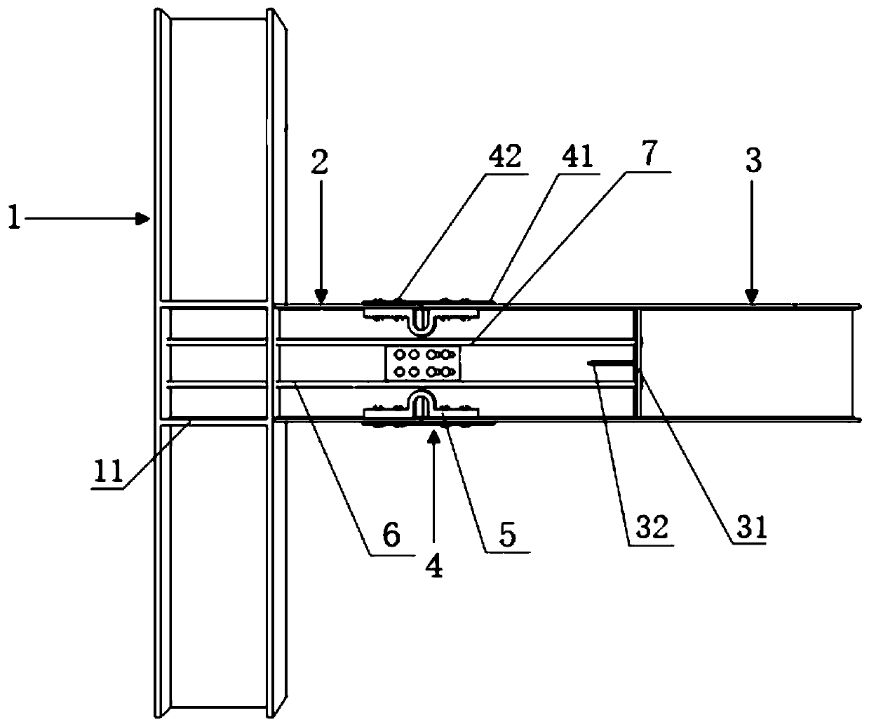 Energy-dissipation self-resetting beam and column joint connection device of steel structure