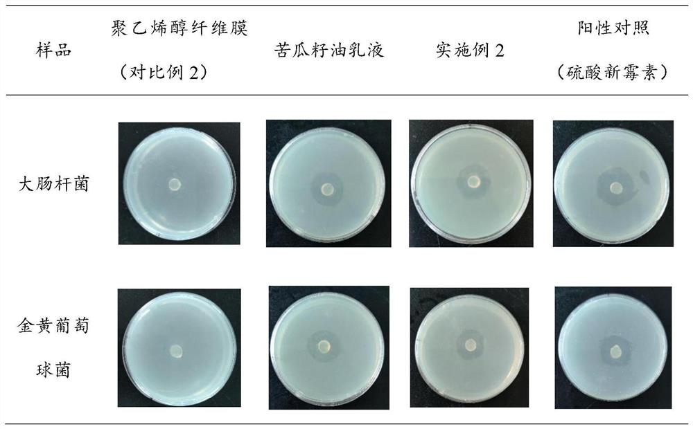 Bitter gourd seed oil antibacterial fibrous membrane and preparation method thereof