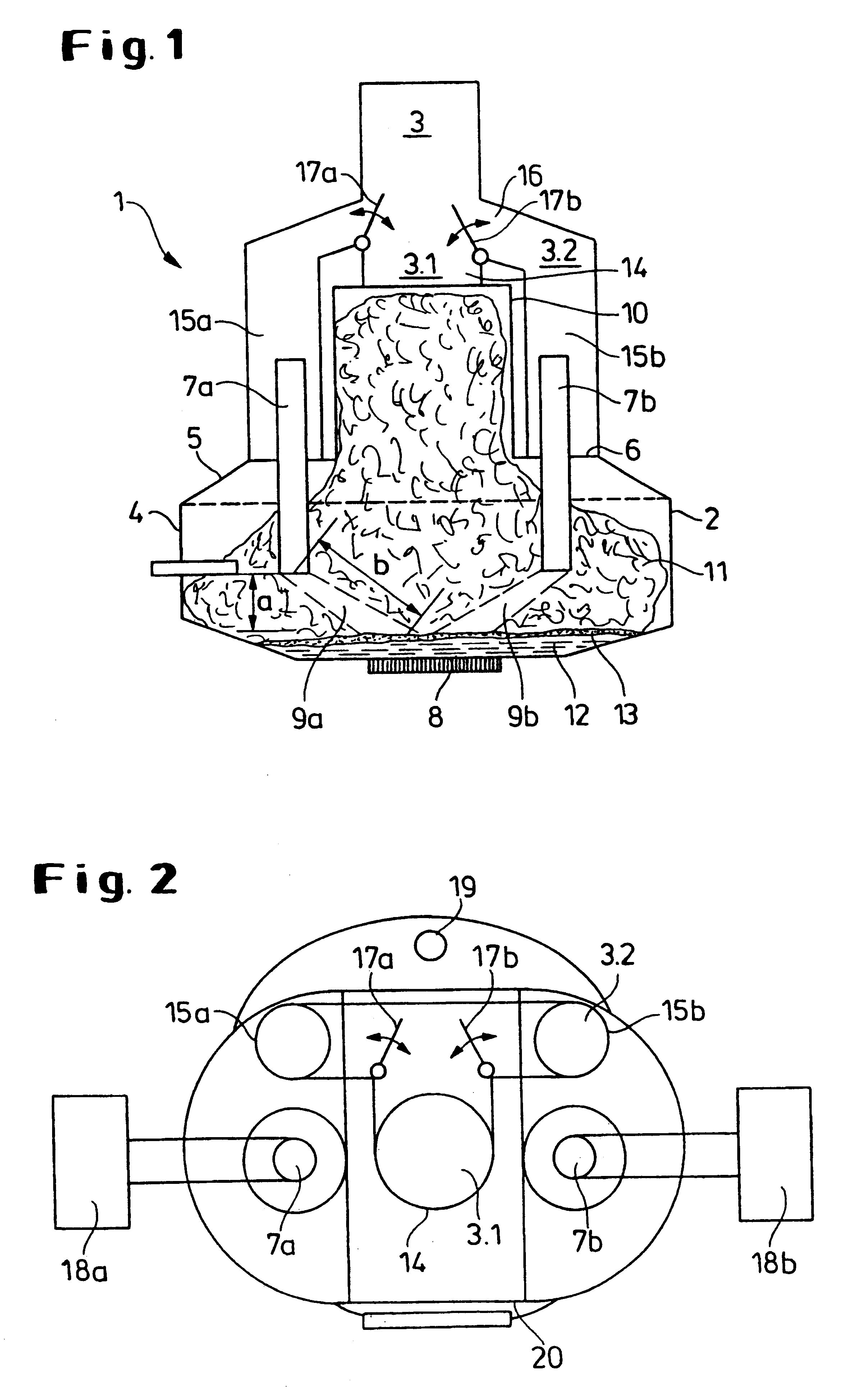 Direct-current arc furnace comprising a centric charging shaft for producing steel and a method therefor