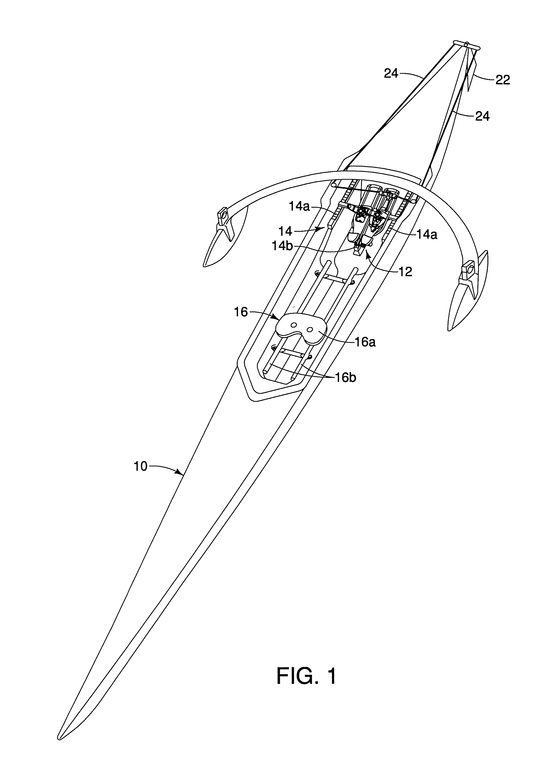 Rowing boat footrest assembly