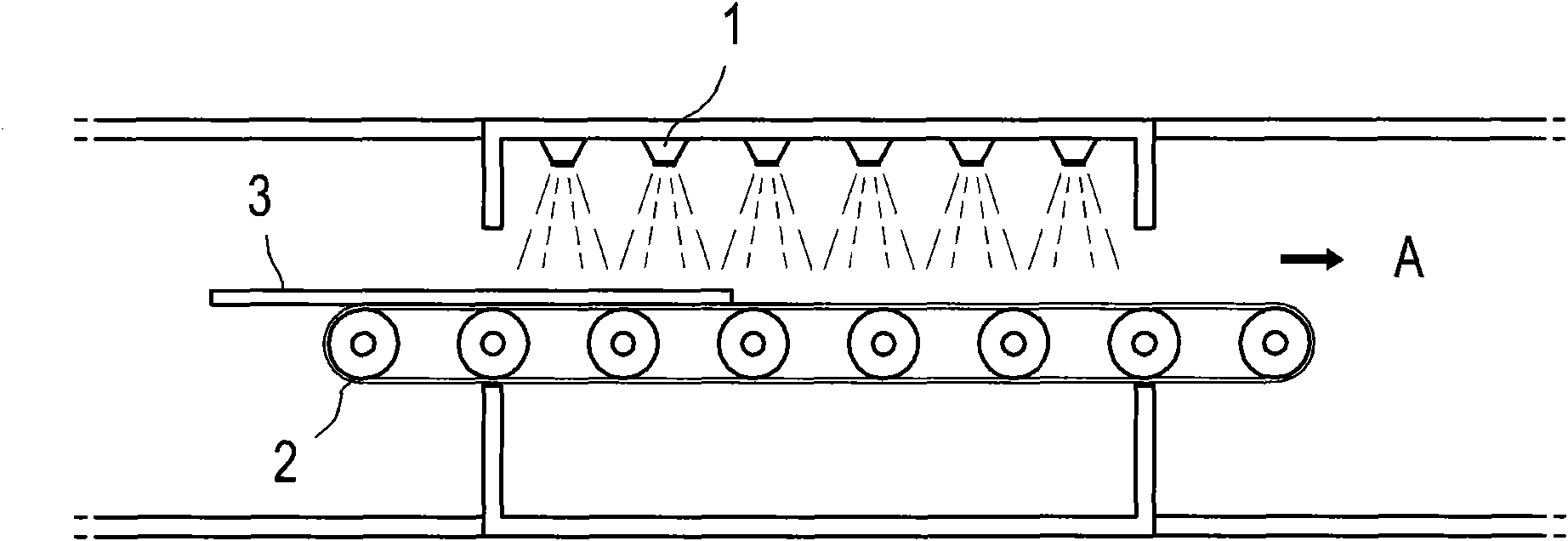 Processing device and processing system for flat-panel display glass