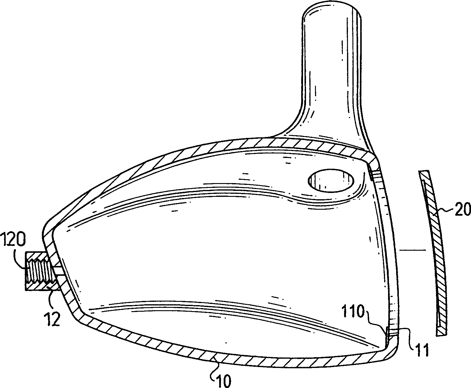 Golf head and connecting method of its surface plate