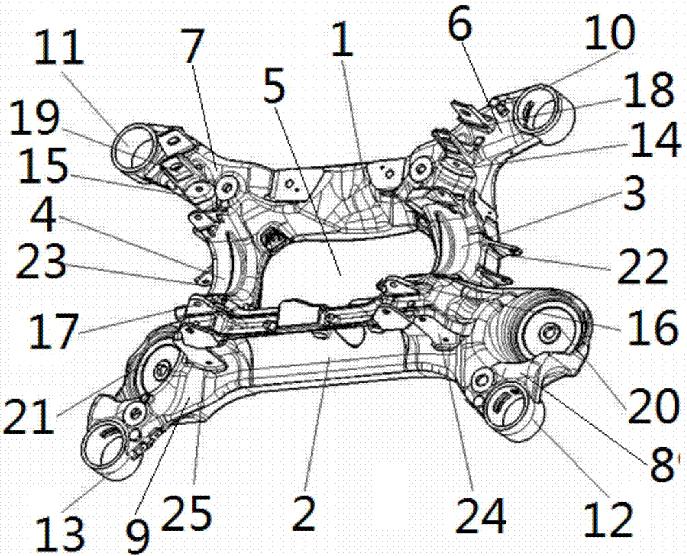 Rear sub-frame of automobile