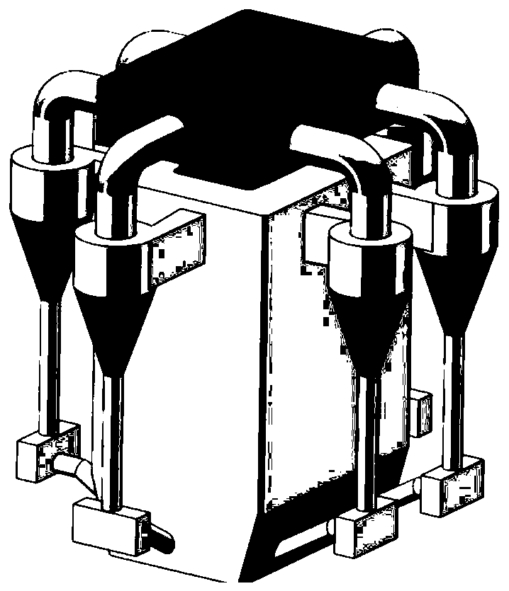 Tail flue built-in loop-shaped circulating fluidized bed boiler and driving power generation system thereof