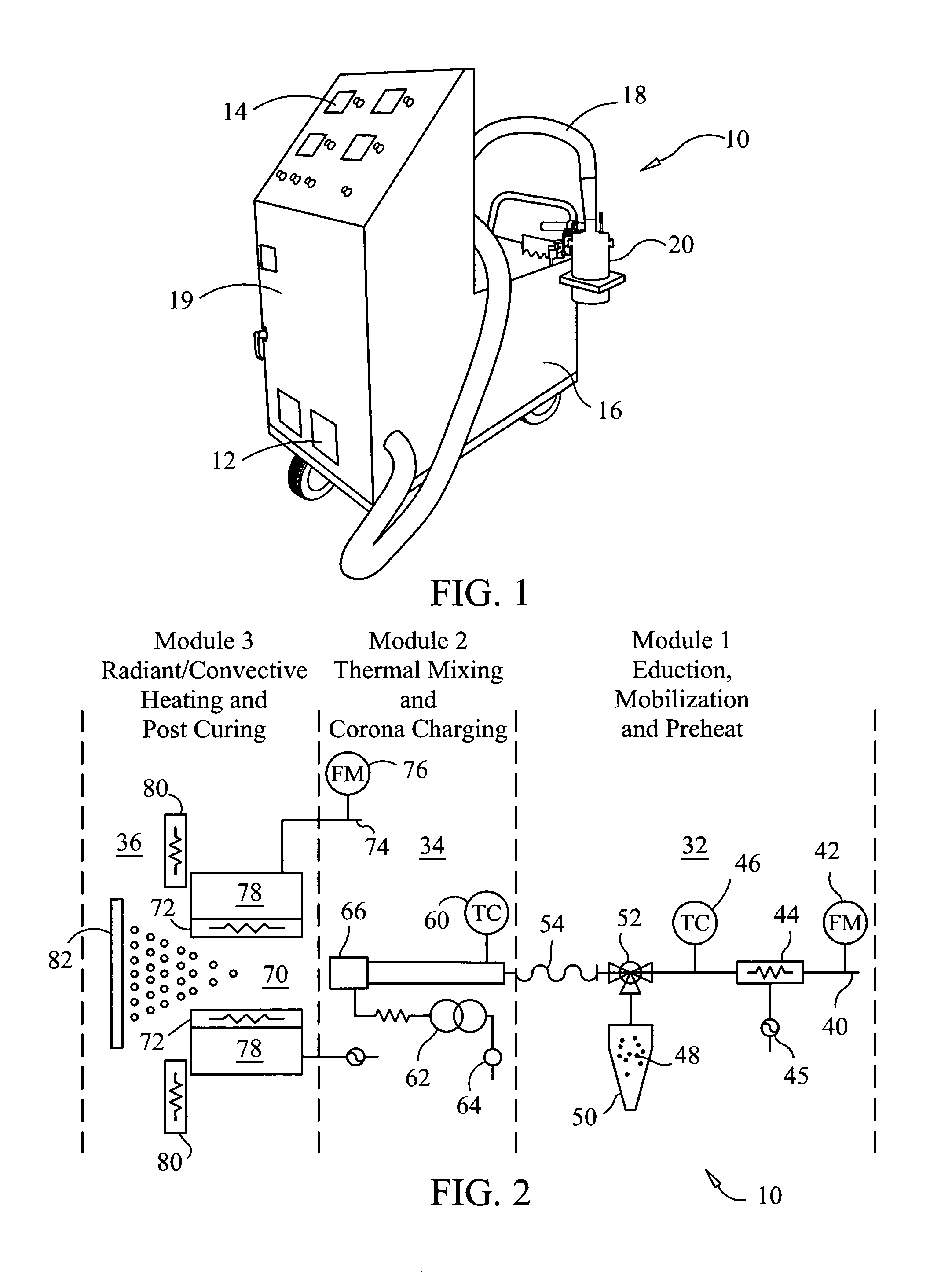 Thermal spray formation of polymer compositions