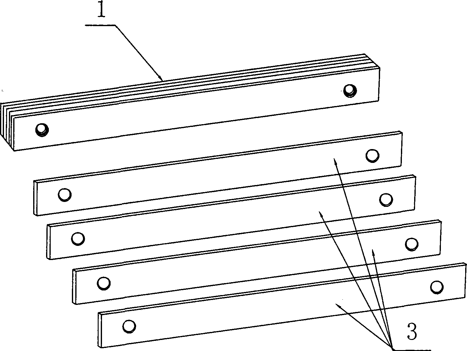 Laminated torsion spring