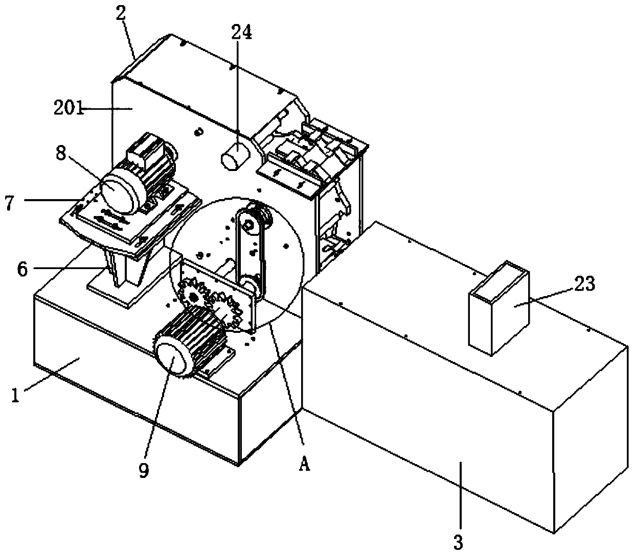 A polishing device and working method for sheet metal parts of new energy vehicles