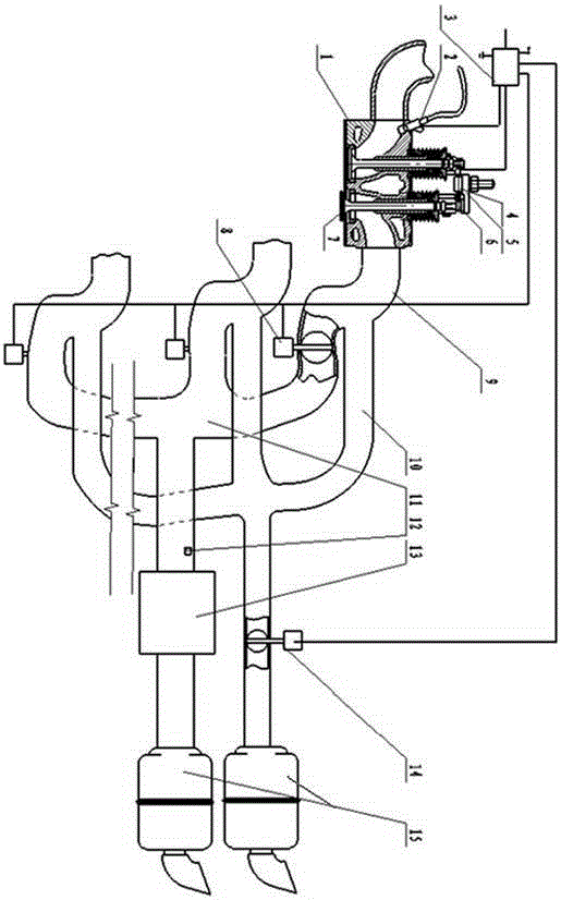 Engine exhaust system, air valve oil supply exhaust comprehensive control system and control method