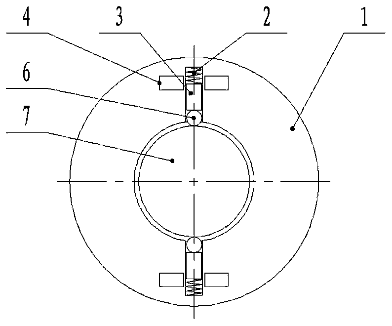 Radial sliding bearing wear on-line measuring device based on inductance measurement