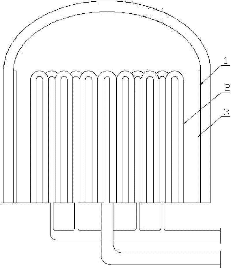 Polysilicon reduction furnace with concave mirror surfaces on inner wall and concave mirror surfaces for polysilicon reduction furnace