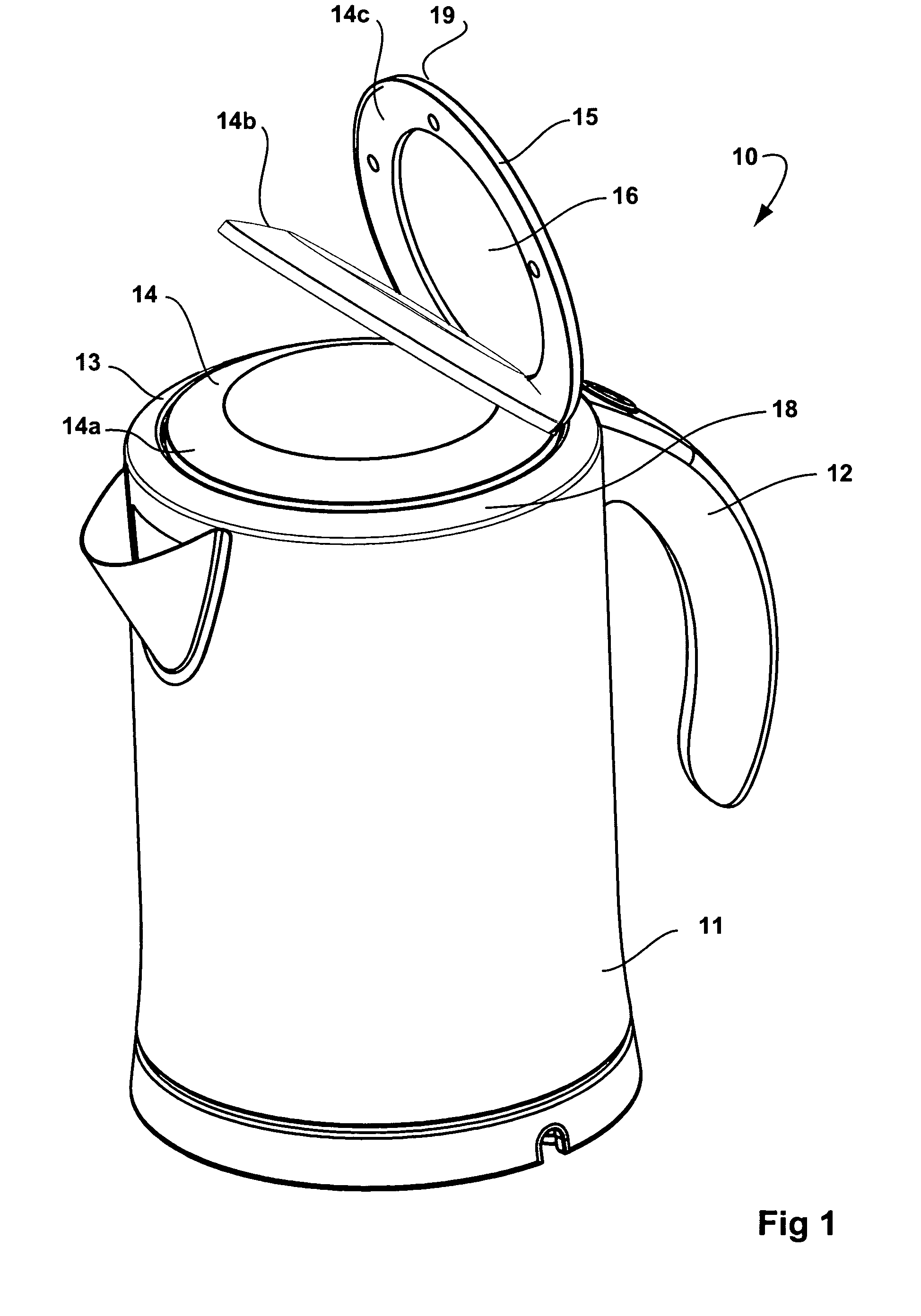 Kettle with lid damping mechanism