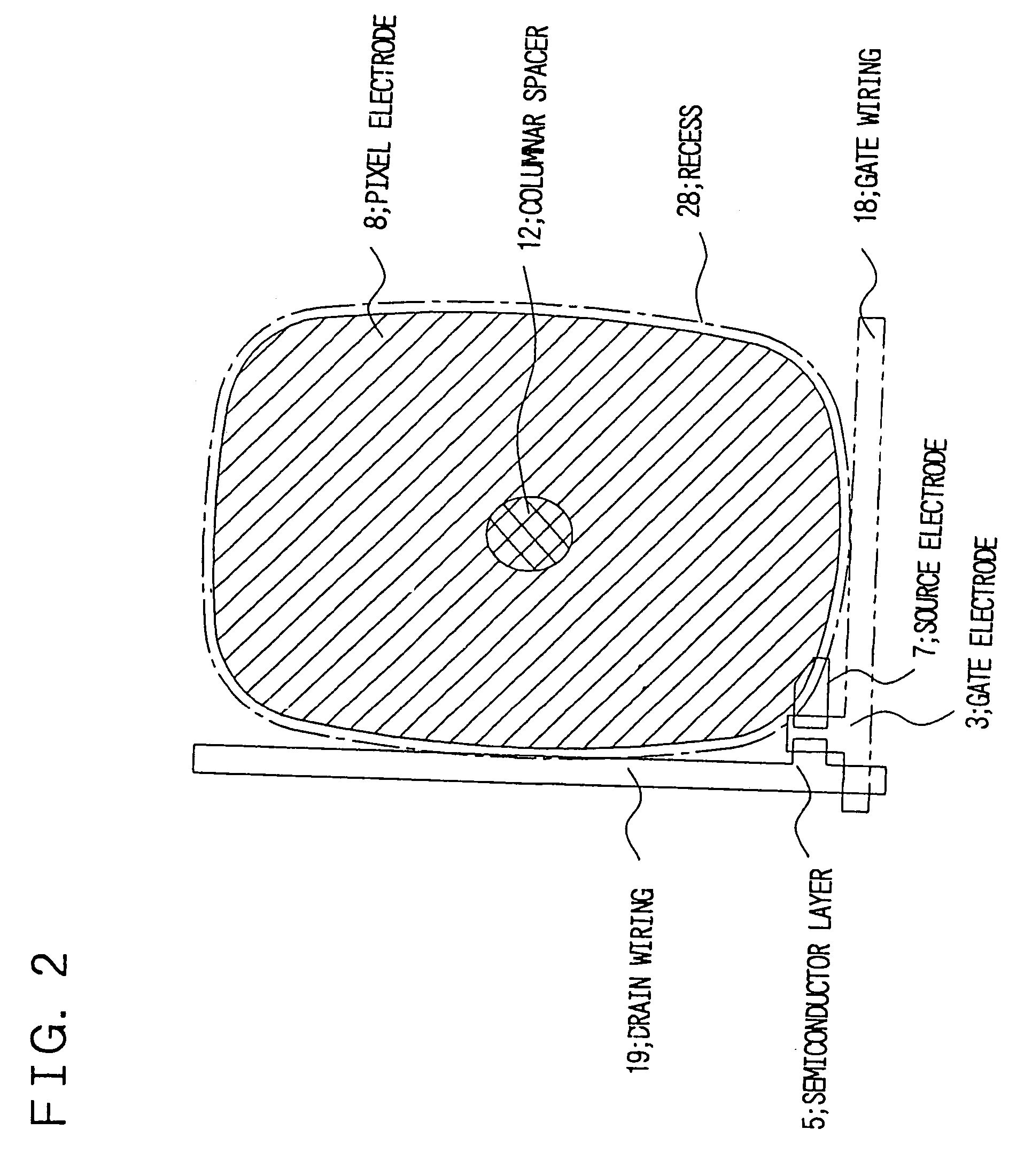 Liquid crystal display device with curved alignment surface