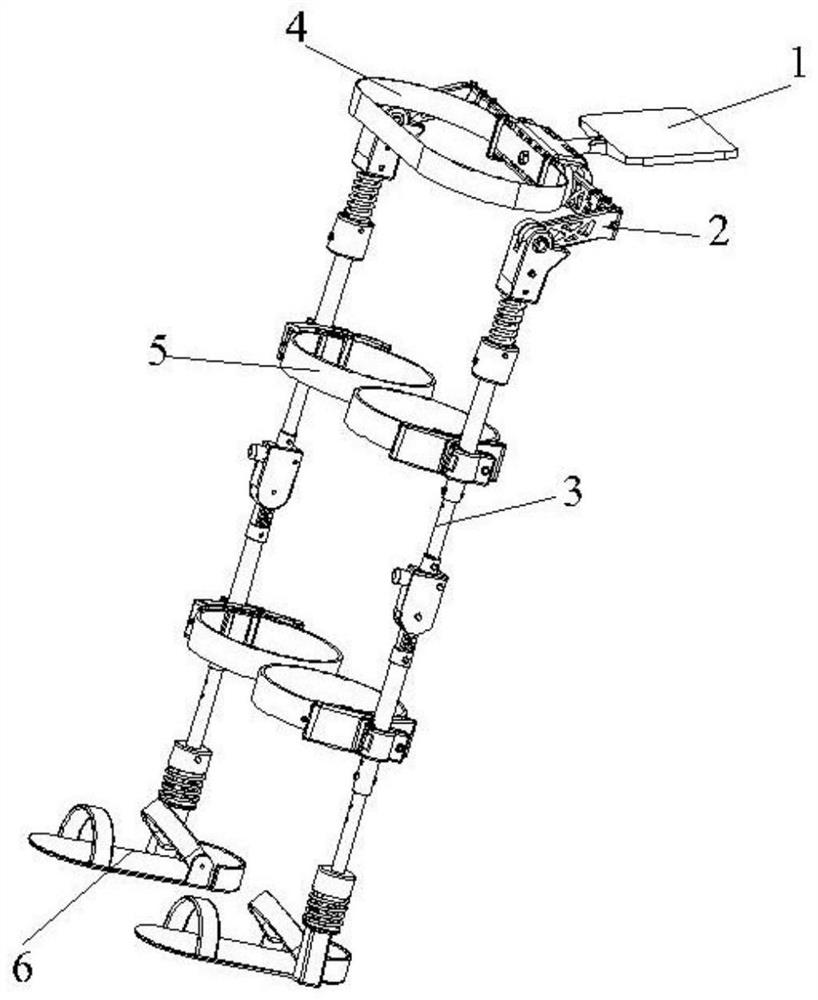 Weight-bearing walking power assisted exoskeleton