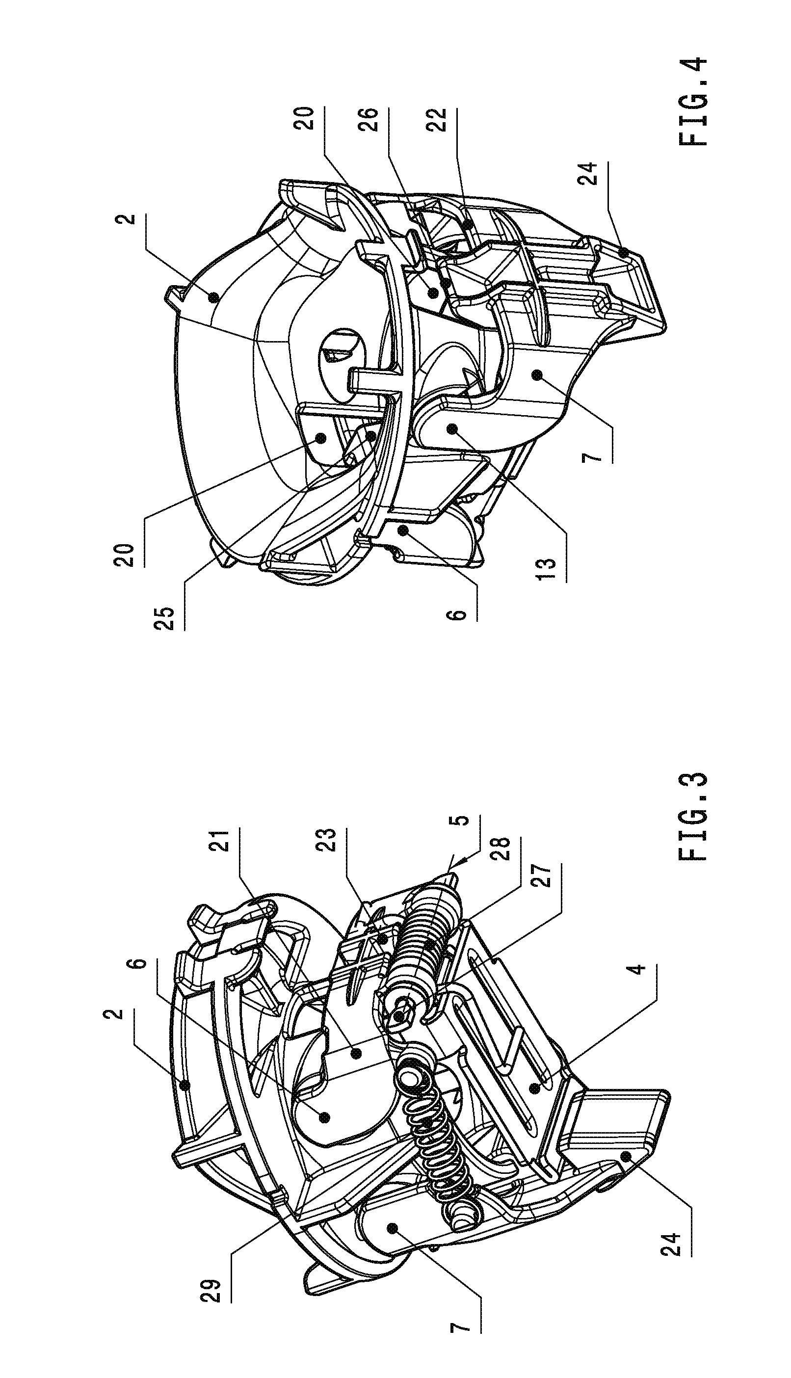 Filler neck for the fuel tank of a motor vehicle with selective opening