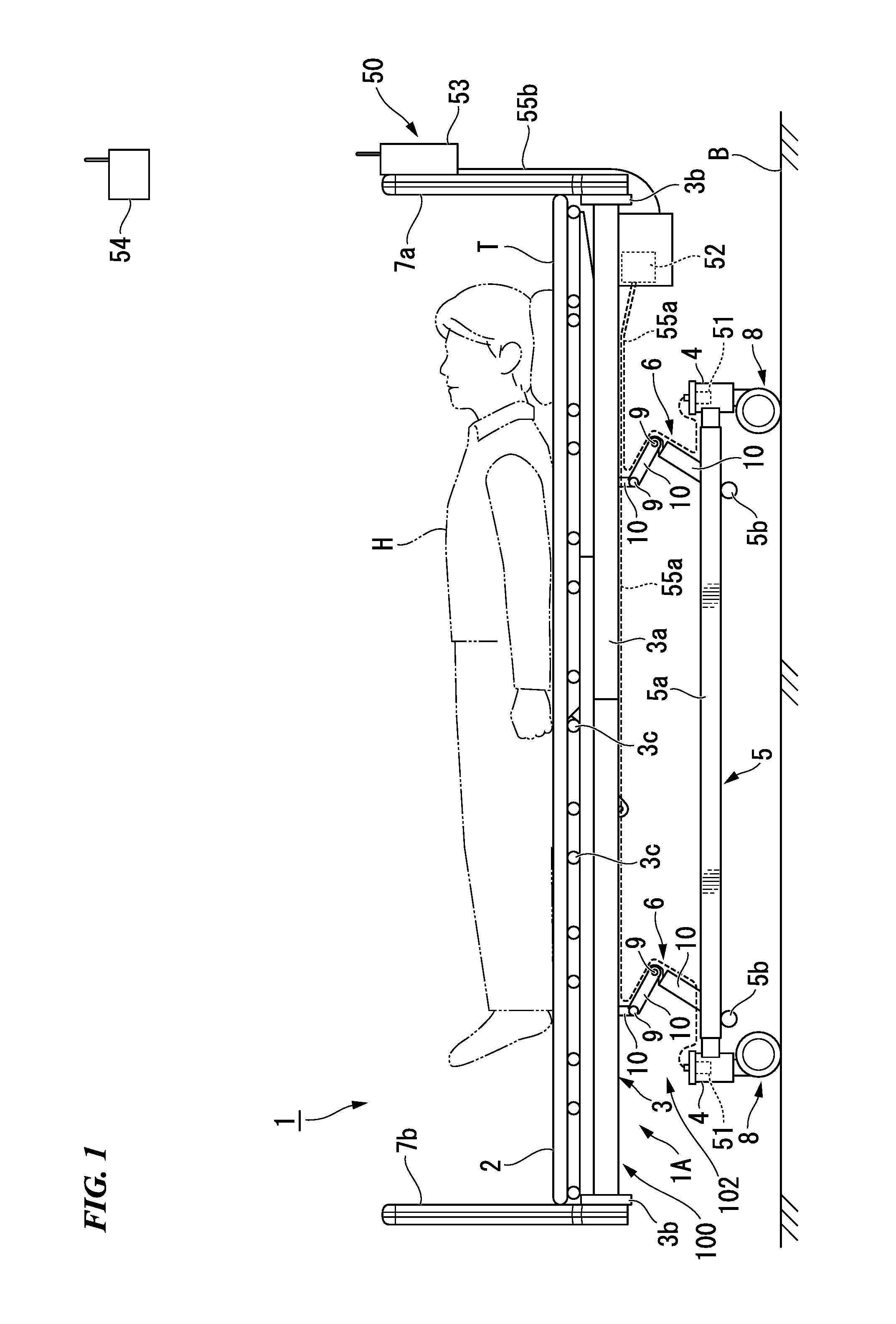 Bed having load detection function and load detector for bed