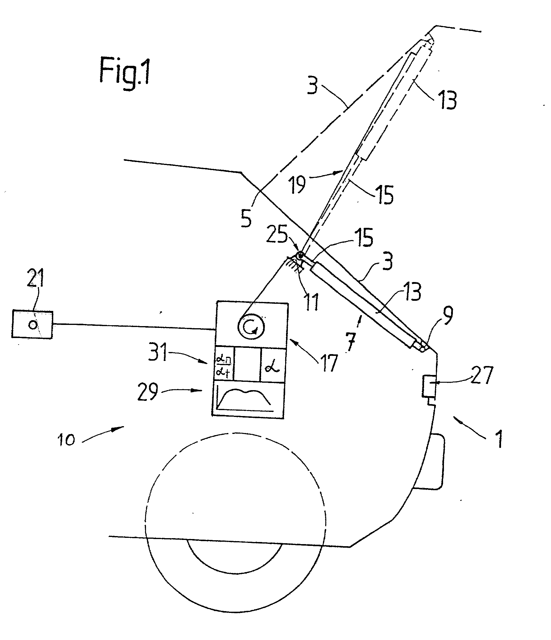Actuating system comprising a piston-cylinder assembly together with a driving device