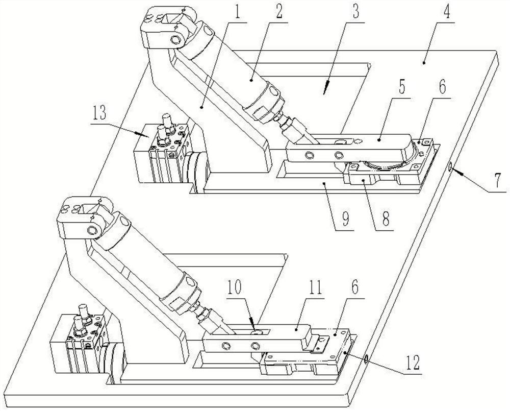 Air compression bipolar pump valve plate assembling device