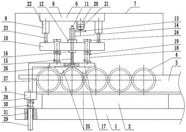 Sleeve radial hole machining device