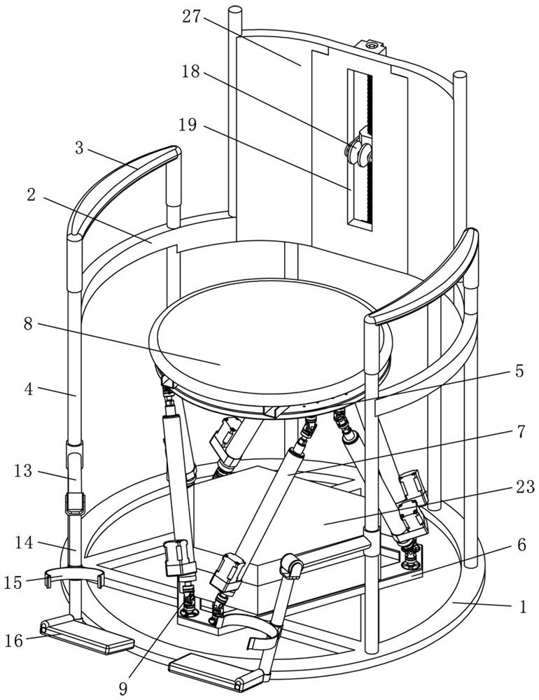 Automatically-controlled multi-angle waist movable chair
