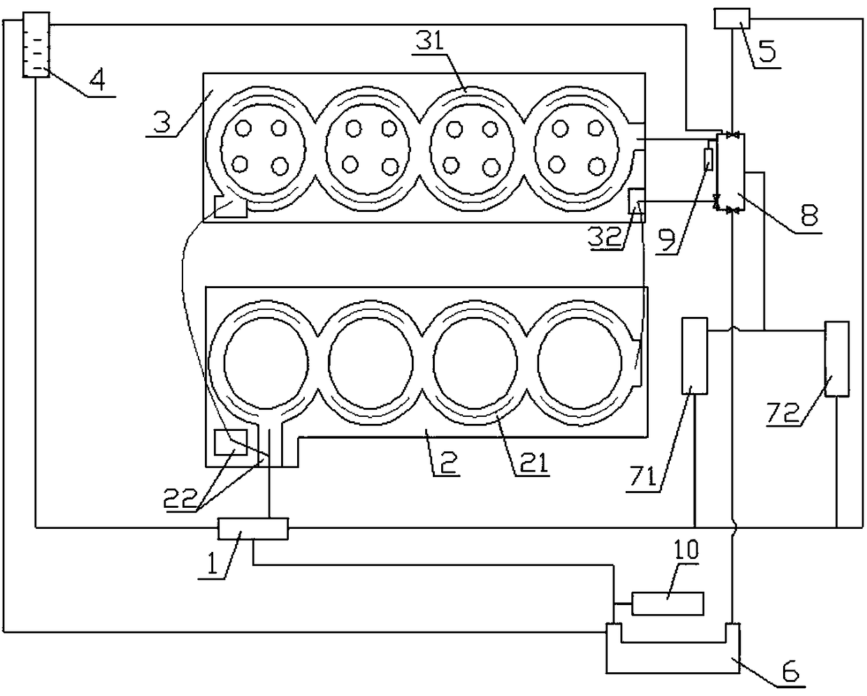 Cooling system and cooling method for automobile engine