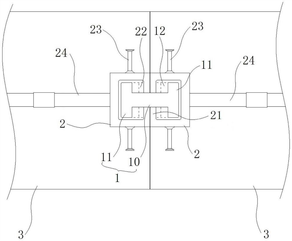 Connecting assembly of assembly type component