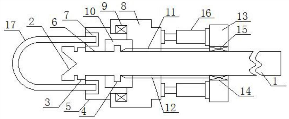 Belt body braking type shaft body pulling device