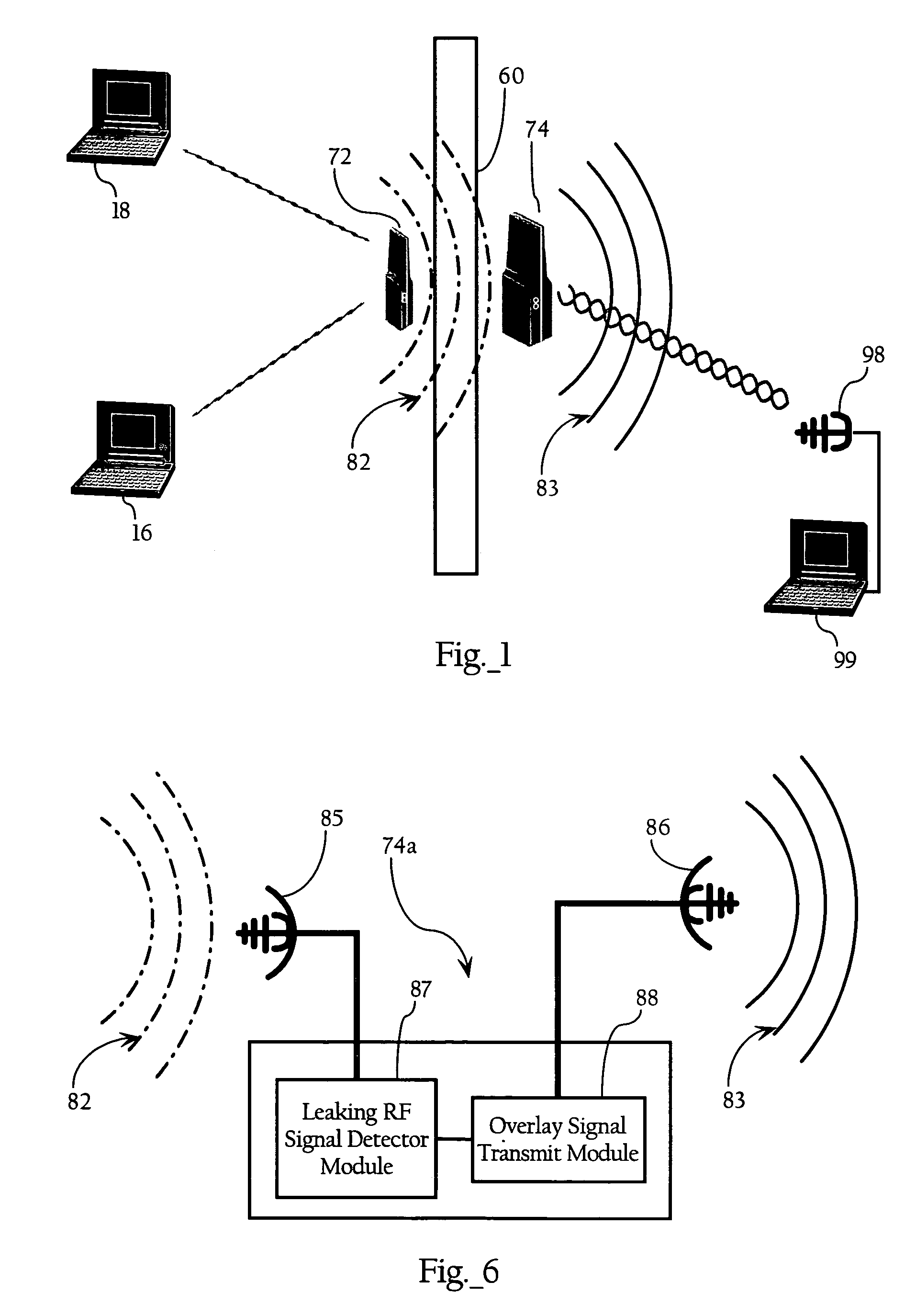 Wireless network perimeter security system using overlaying radio frequency signals