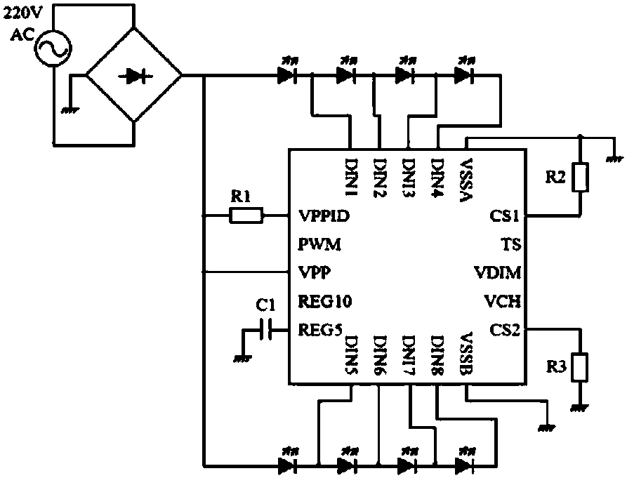 High-voltage light emitting diode street light, fault diagnosis method and readable storage medium