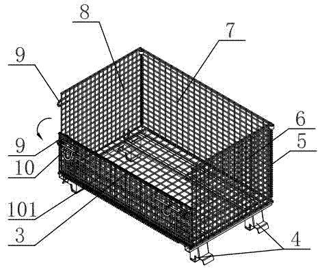 Folding storage cage