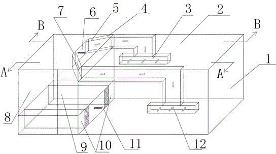 Energy-saving downdraft barn with uniform air supply