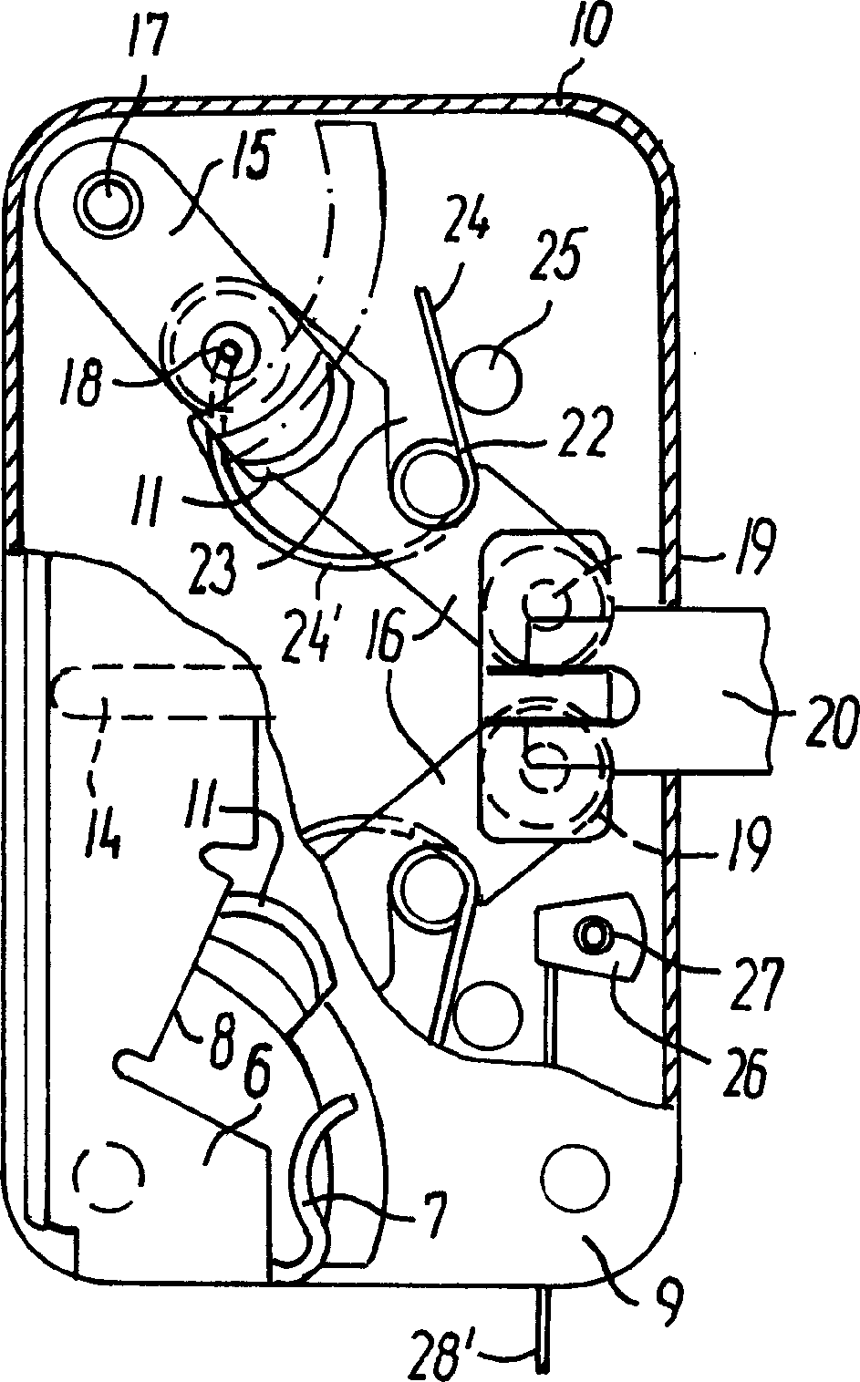 A locking device for a ventilating window