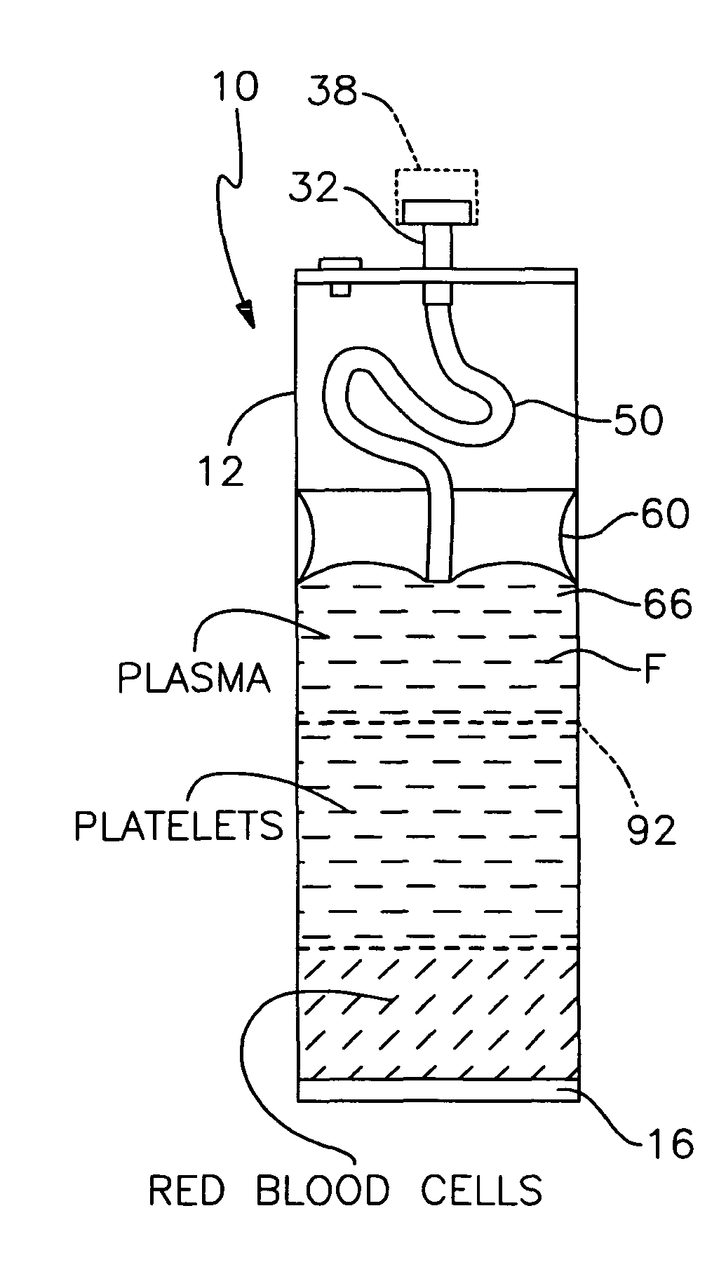 Centrifuge tube for separating and aspirating biological components