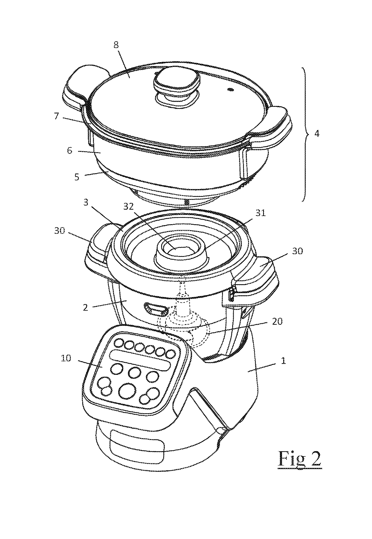 Steaming accessory comprising a receptacle for collecting condensates designed to rest on a mixing bowl of a household appliance