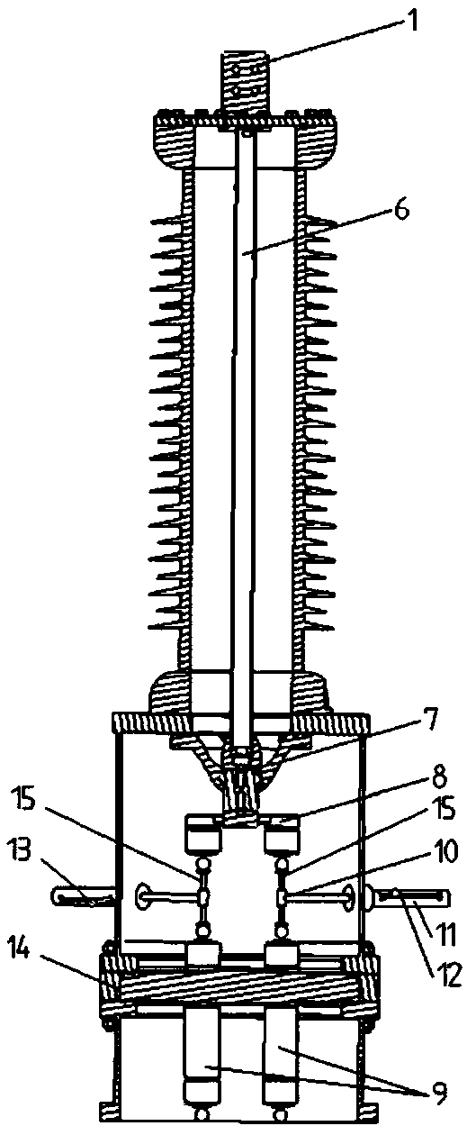 Testing device for three-phase equipment