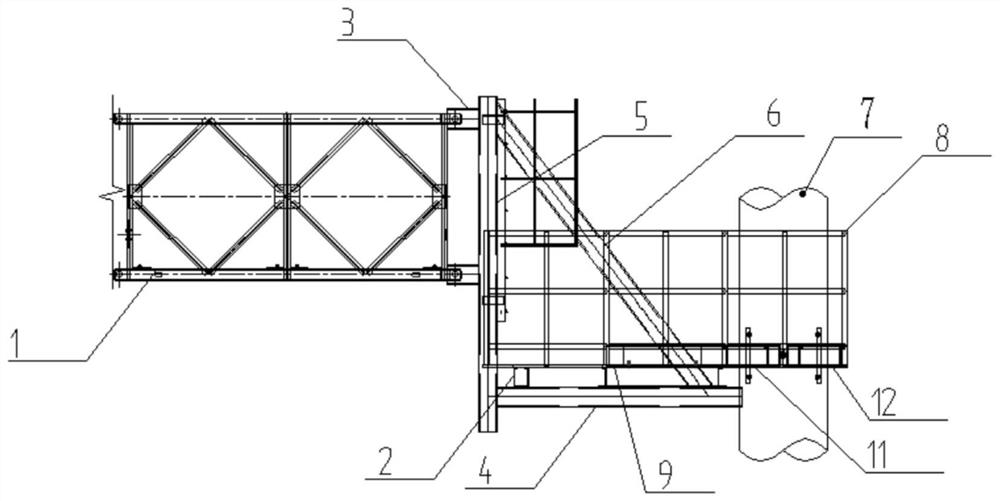 Steel trestle steel pipe pile construction positioning operation platform integrated guide frame and construction method