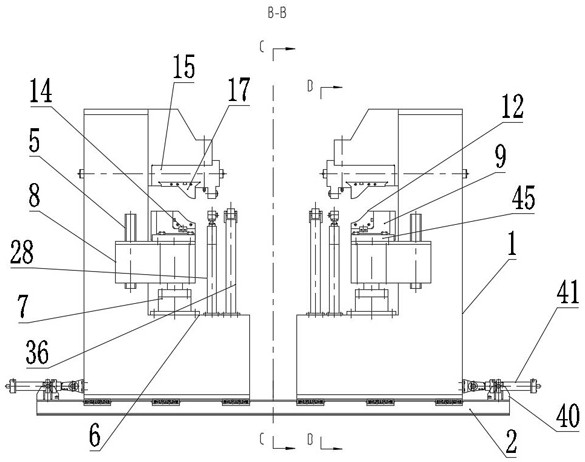 Full-hydraulic plate-edge pre-bending device and method for thick-wall metal longitudinal welded pipes