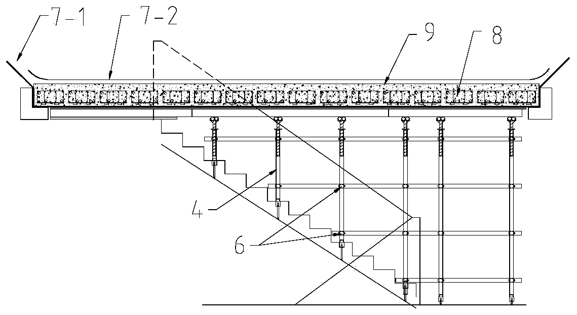 Construction method for cover plate of civil air defense stair