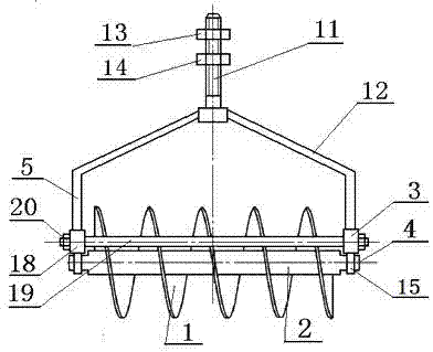 Pull-type land bed leveling device