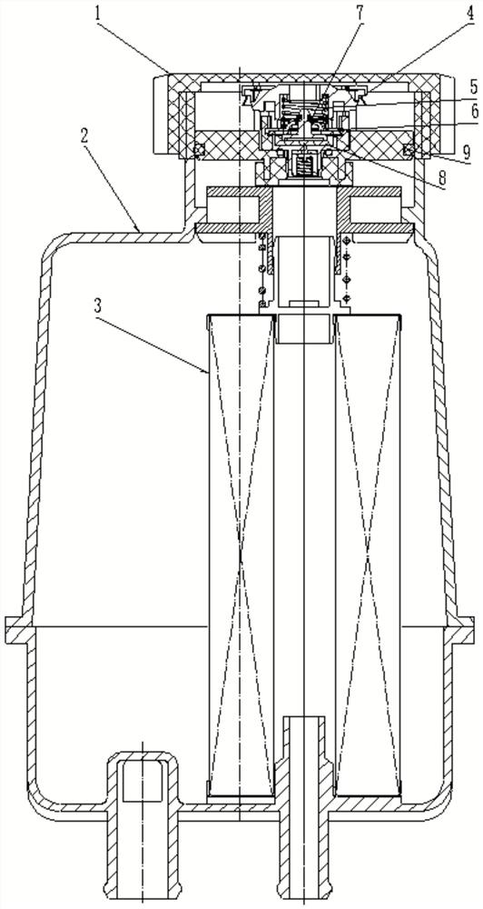 A steering oil tank with pressure regulating function