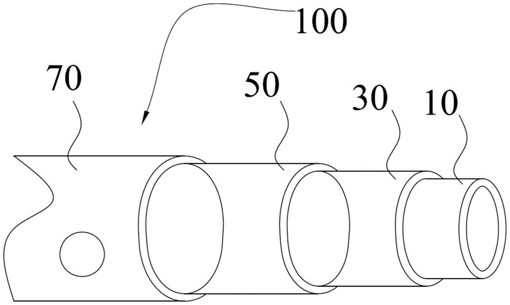 Aluminium-plastic composite tube for cable and preparation method thereof