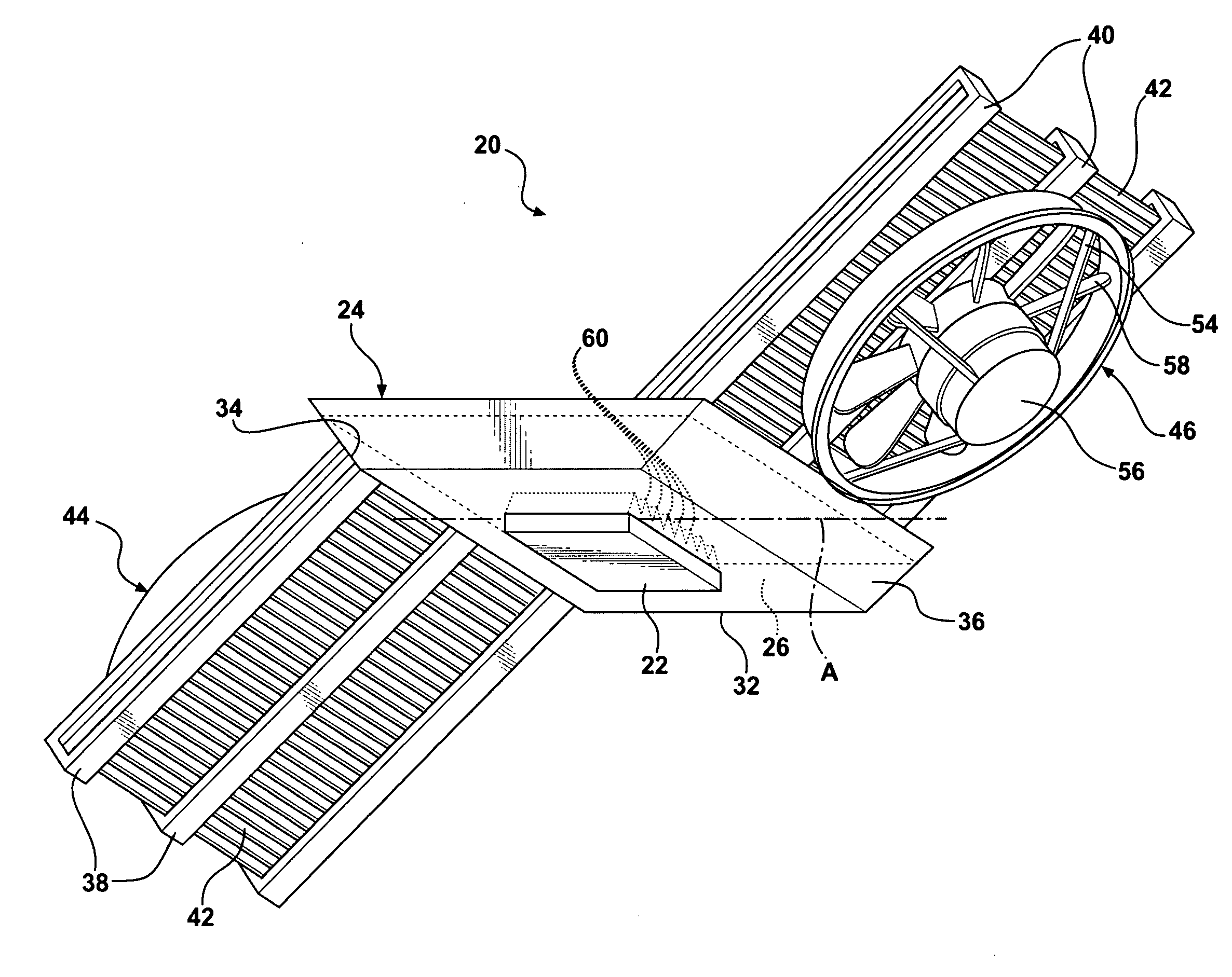 Orientation insensitive thermosiphon capable of operation in upside down position
